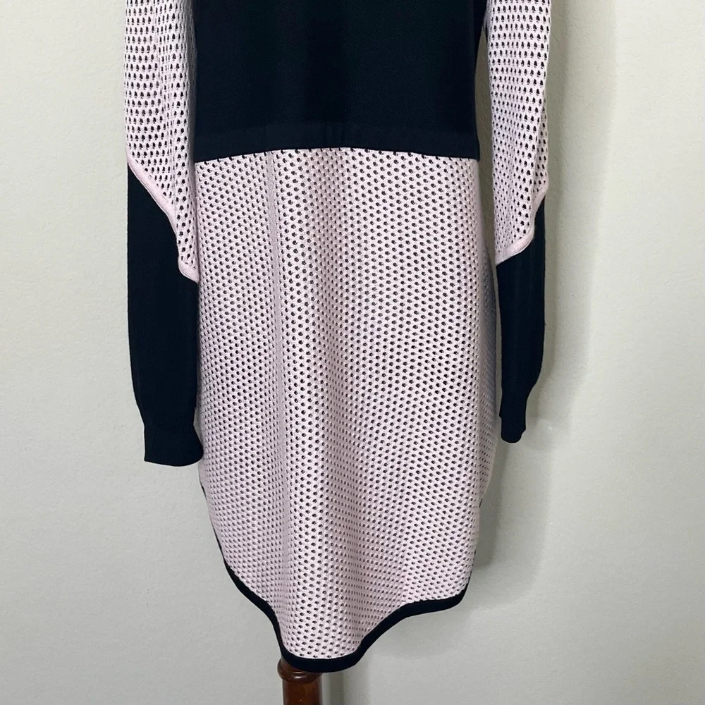St. John Black and Pink Colorblock Open Front‎ Cardigan Jacket - Picture 9 of 12